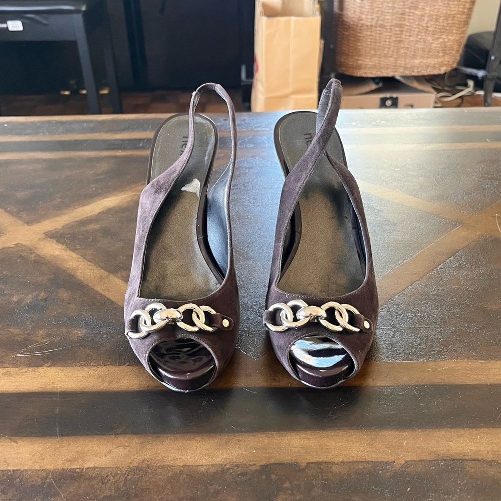 Next Brown Suede 4” Heels Size 9M